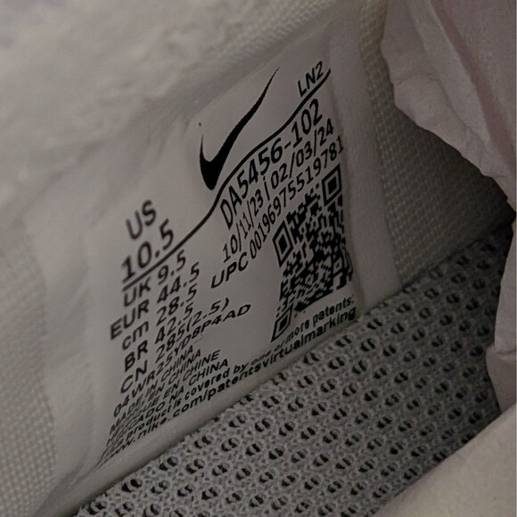 Nike Vapor Edge Pro 360 2 Men\'s 10.5 White Silver Football Cleats DA5456-102 main image 4